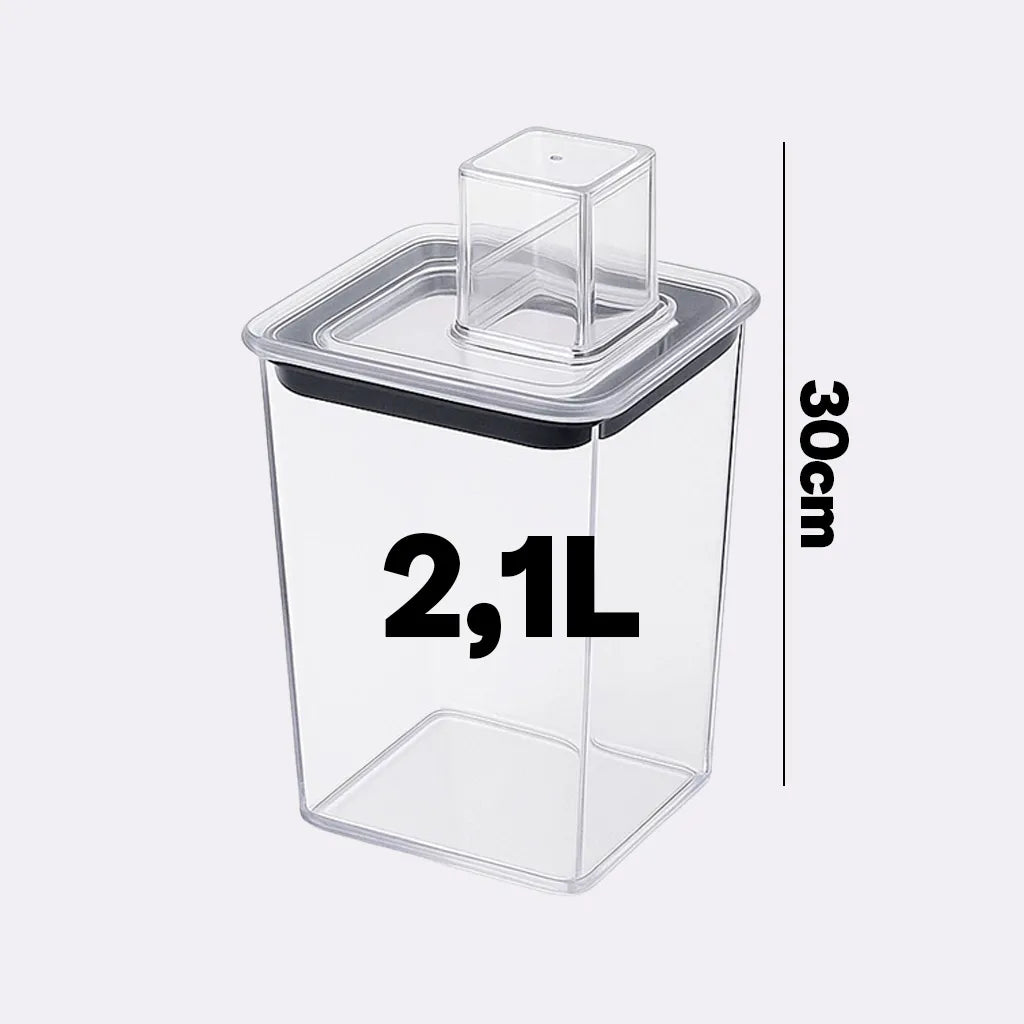 Kit 5 Dispenser Hermetico Organizador Sabao em Po Amaciante Sabão Rações Grãos com Copo Dosador