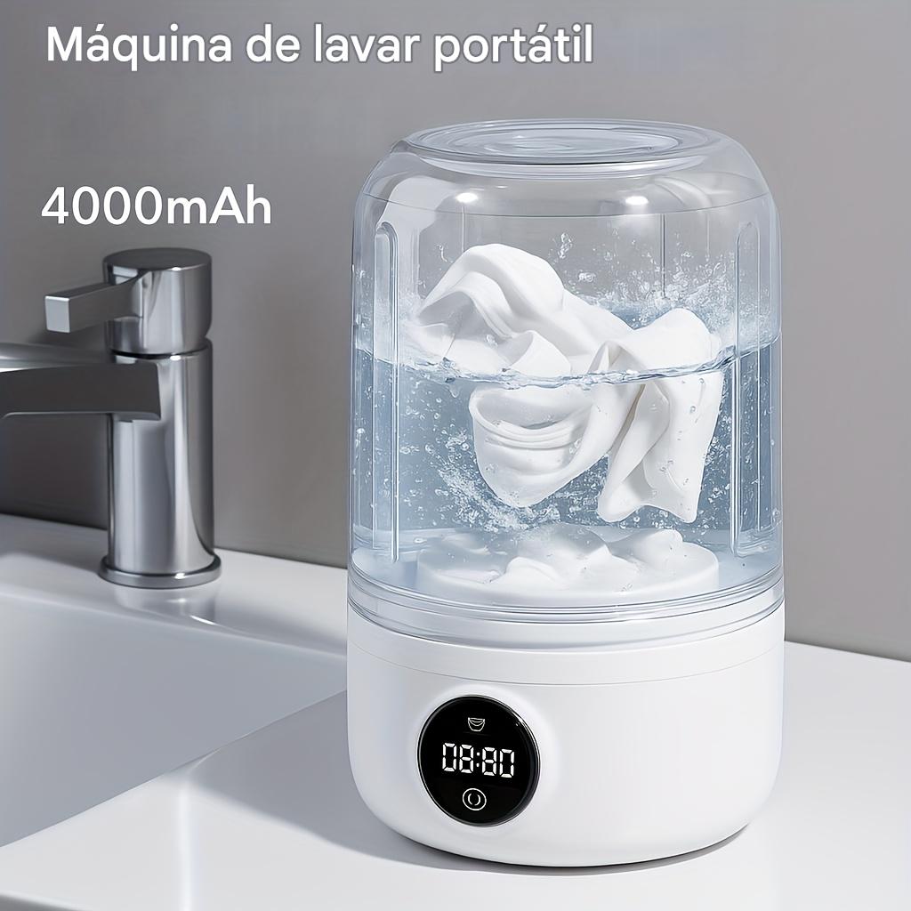 Mini máquina de lavar portátil recarregável USB - (Lavagem de roupas intimas e panos pequenos)
