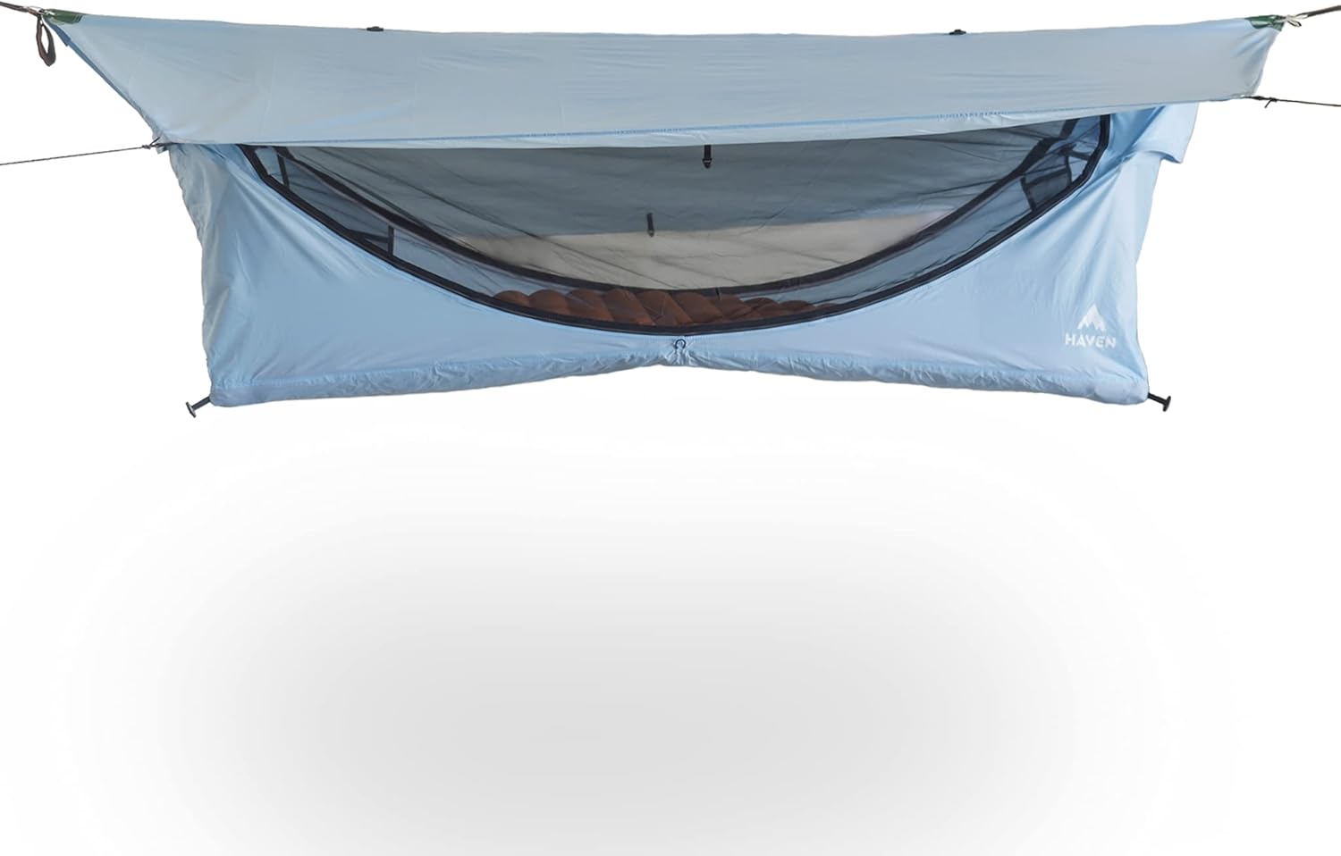 Haven Tents Barraca de rede plana - barraca impermeável e rede de acampamento com rede mosquiteira - inclui almofada isolada e mosca de chuva - barraca Haven, refúgio GG, safári
