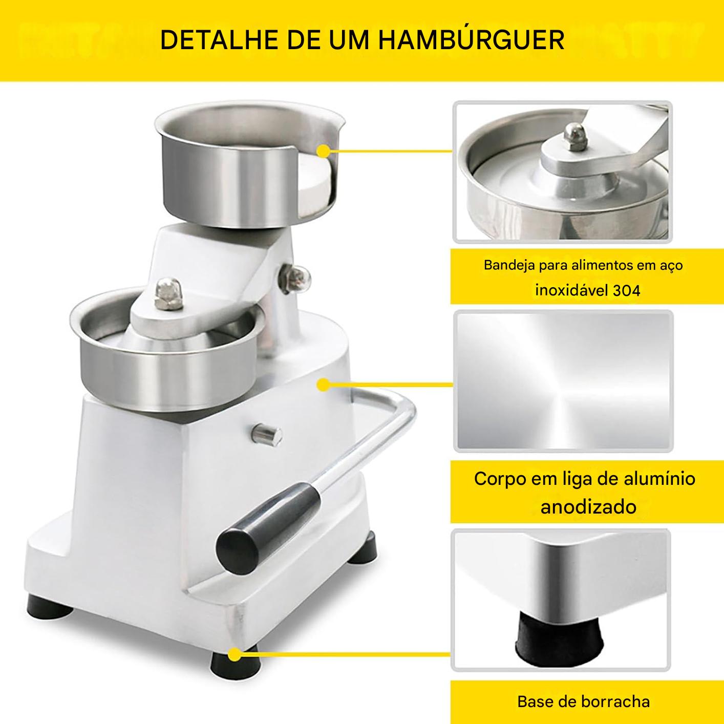 Prensa de Hambúrguer Comercial