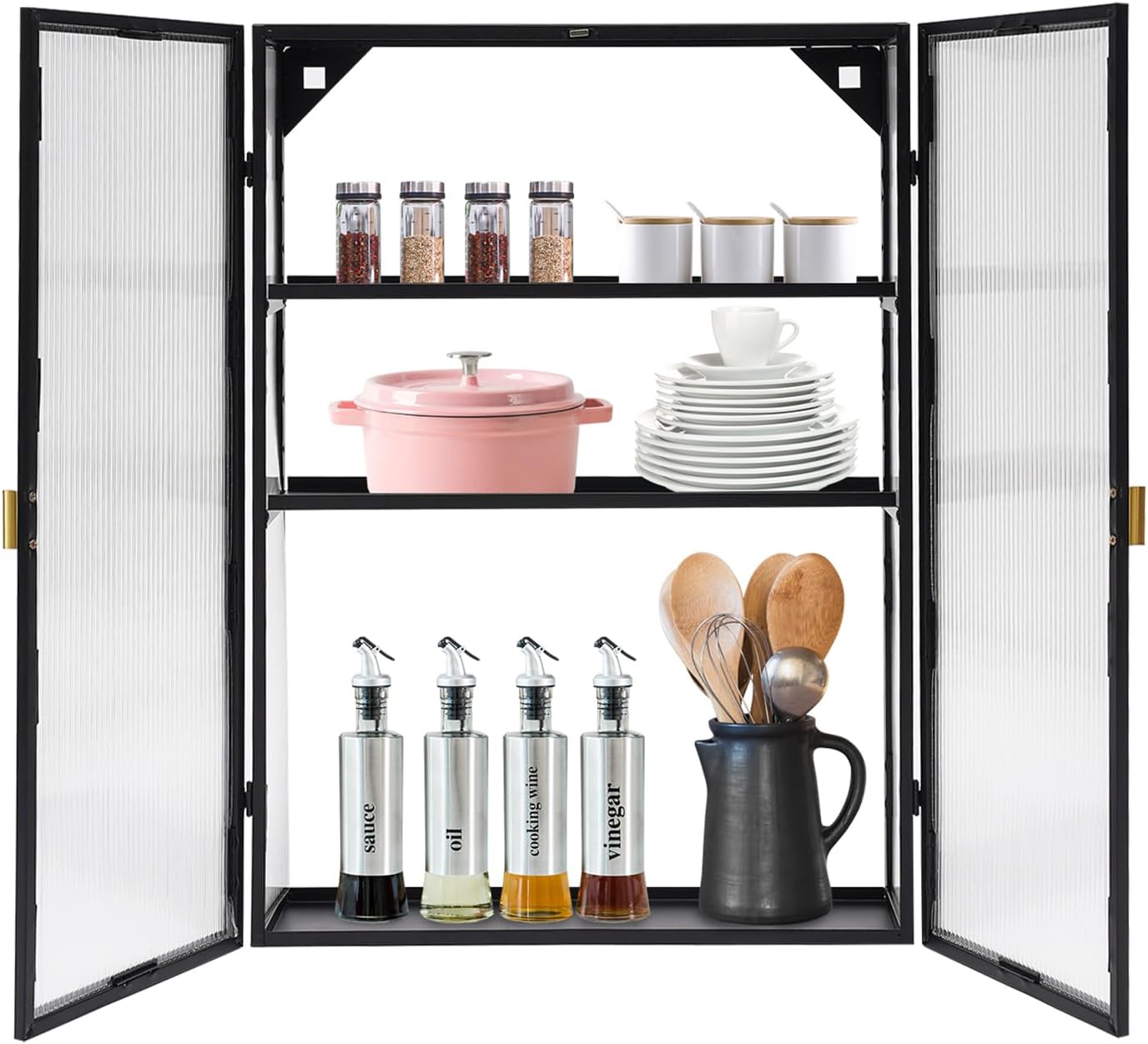 Armário de Armazenamento de Cozinha Montado na Parede