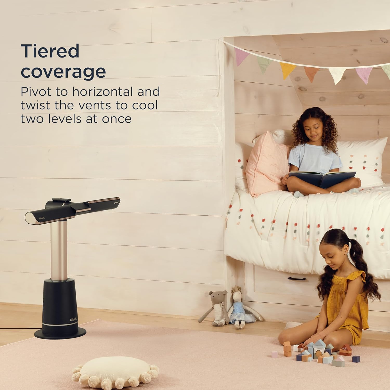 Shark Ventilador TurboBlade — Ventilador de torre sem lâmina ultra personalizável, gira, oscila 180°, circula e propulsiona o ar, 10 níveis de ruído + 10 velocidades, fácil de limpar, pomba, TF202SWH