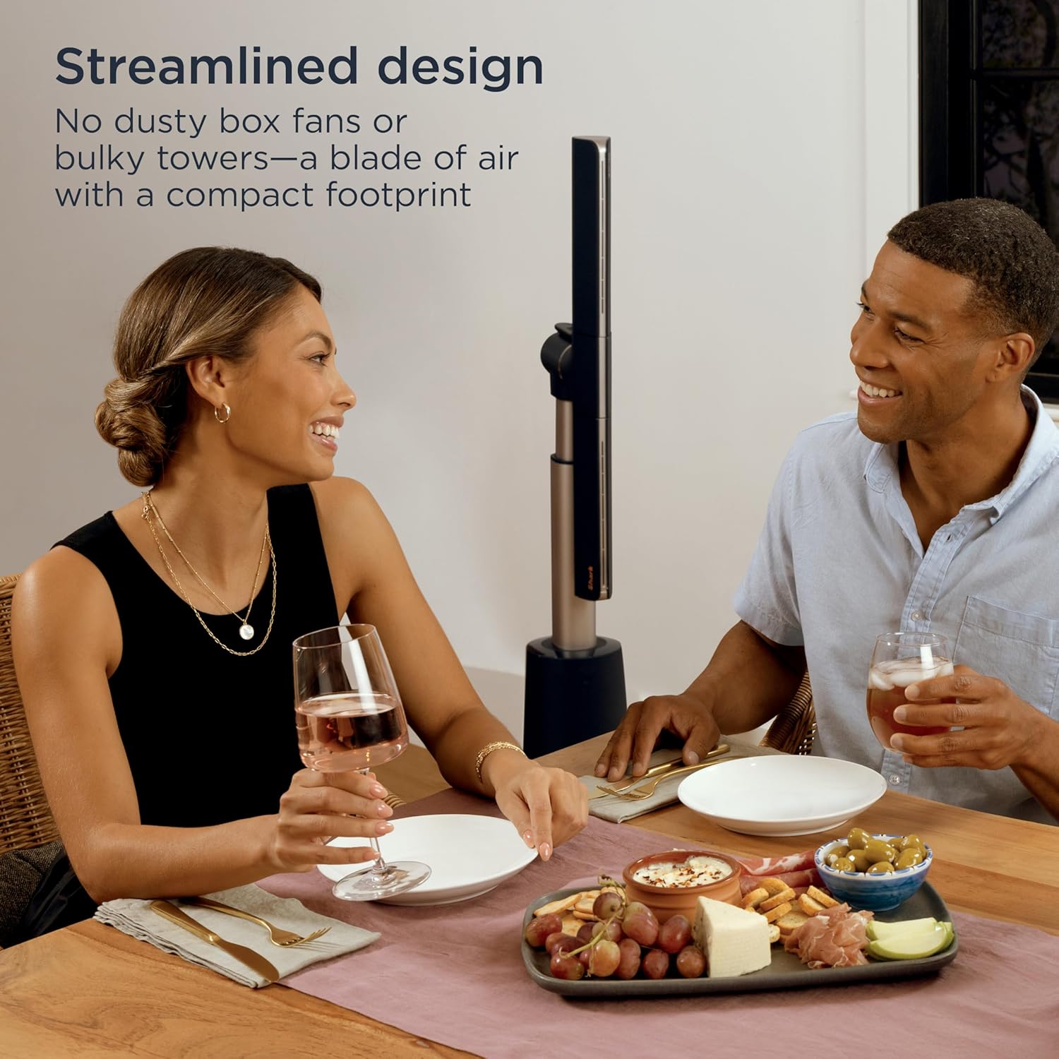 Shark Ventilador TurboBlade — Ventilador de torre sem lâmina ultra personalizável, gira, oscila 180°, circula e propulsiona o ar, 10 níveis de ruído + 10 velocidades, fácil de limpar, pomba, TF202SWH