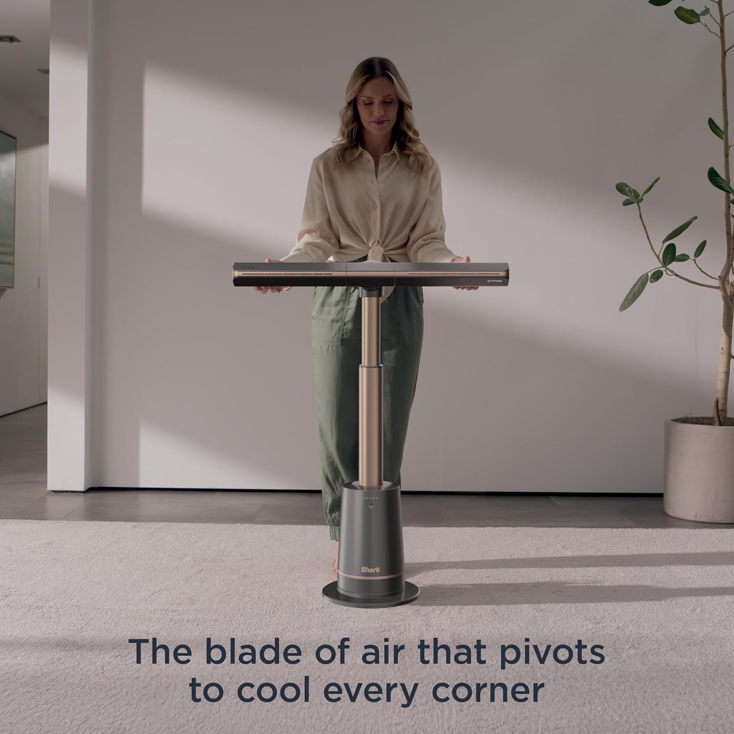 Shark Ventilador TurboBlade — Ventilador de torre sem lâmina ultra personalizável, gira, oscila 180°, circula e propulsiona o ar, 10 níveis de ruído + 10 velocidades, fácil de limpar, pomba, TF202SWH