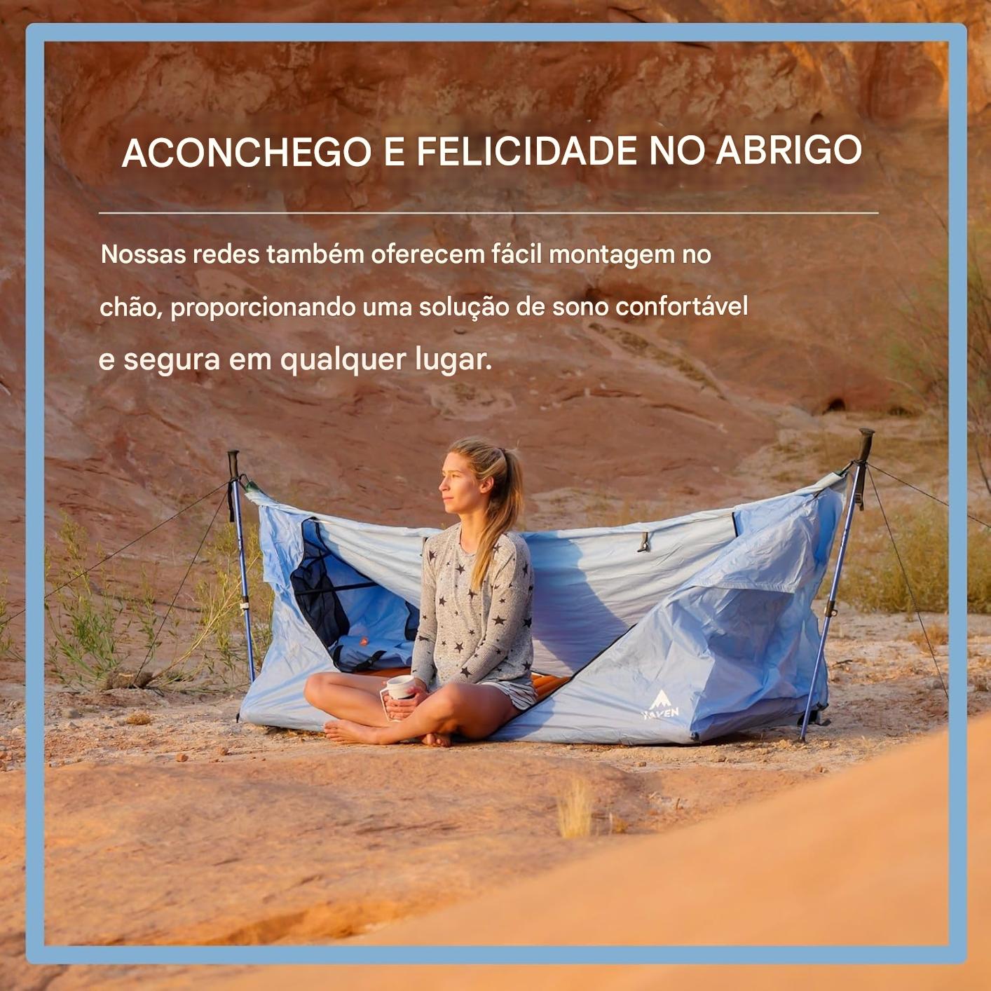 Barraca impermeável e rede de acampamento com rede mosquiteira - inclui almofada