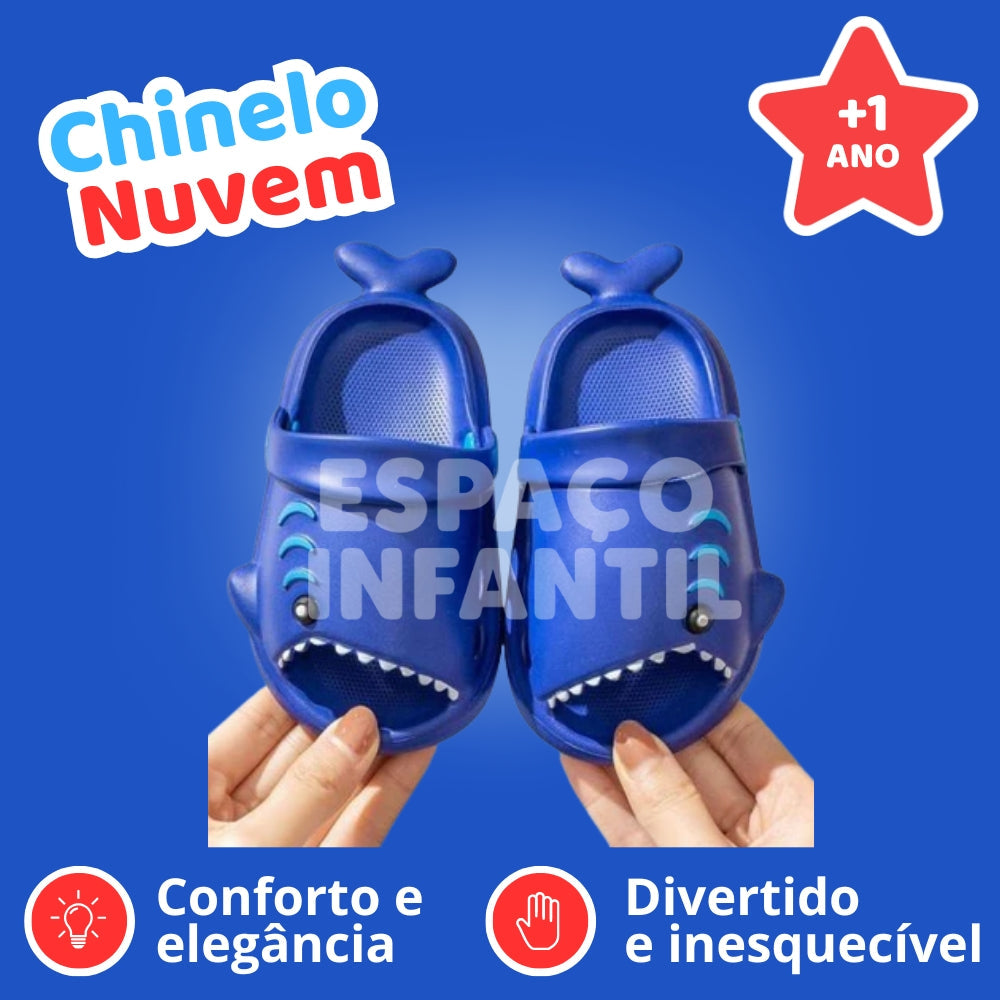 Chinelo Nuvem Infantil Tubarão