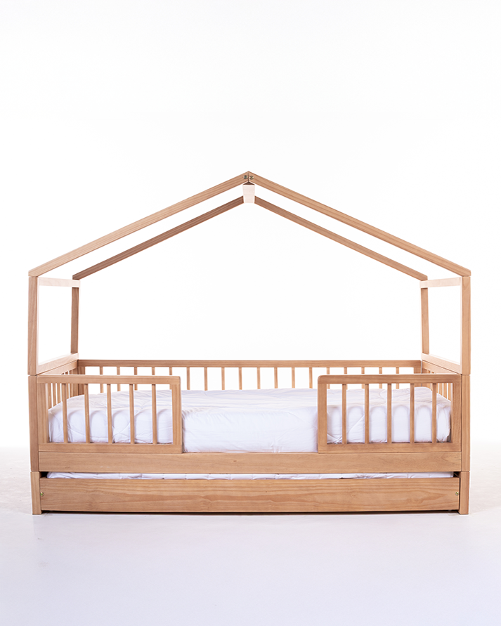 Bicama Casinha Evolutiva + Cama Auxiliar