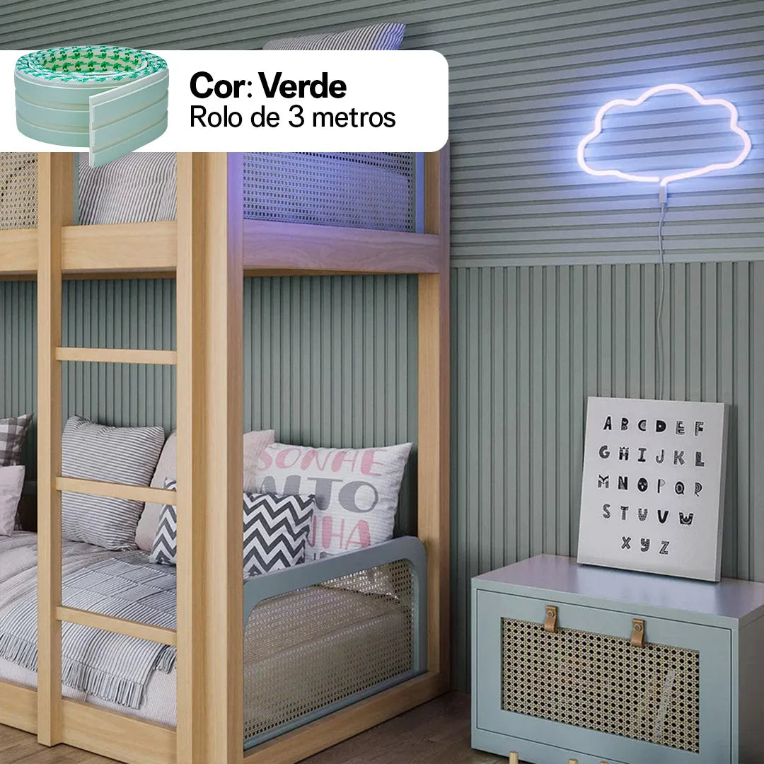 Kit Painel Ripado Autocolante 3M Laminado | LINHA PREMIUM | DIY