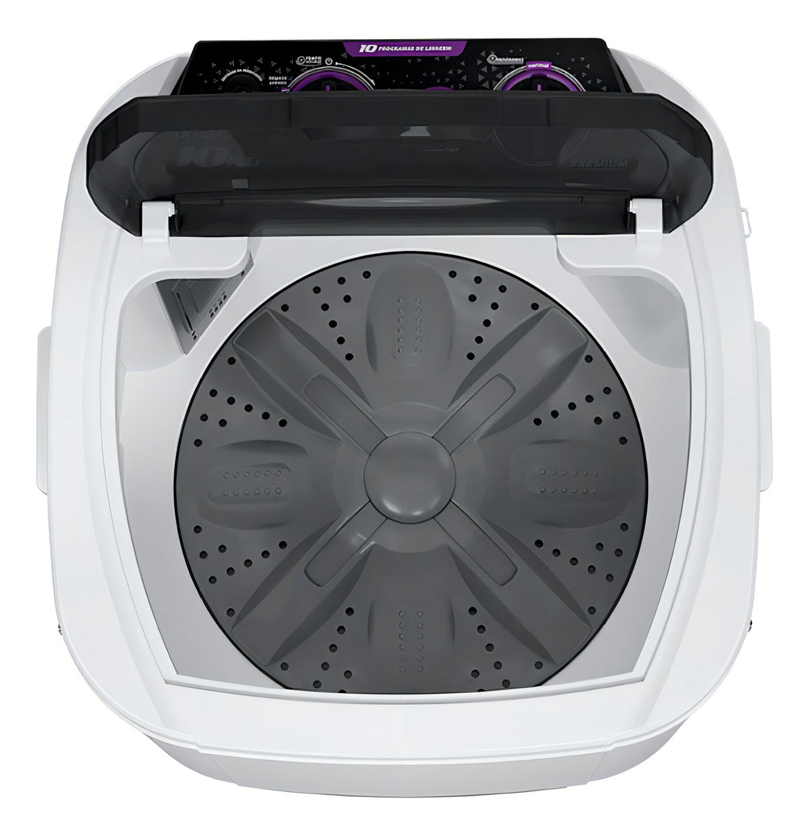 Lavadora 10kg Com Dreno Branca Praxis Cor Branco