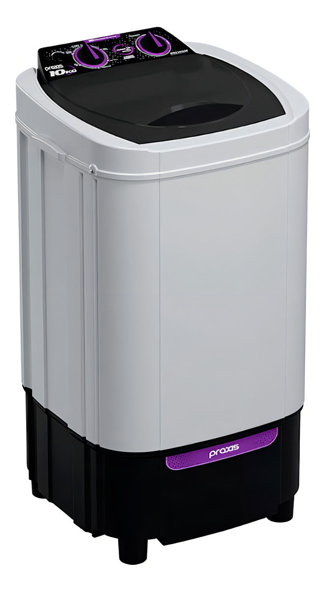 Lavadora 10kg Com Dreno Branca Praxis Cor Branco