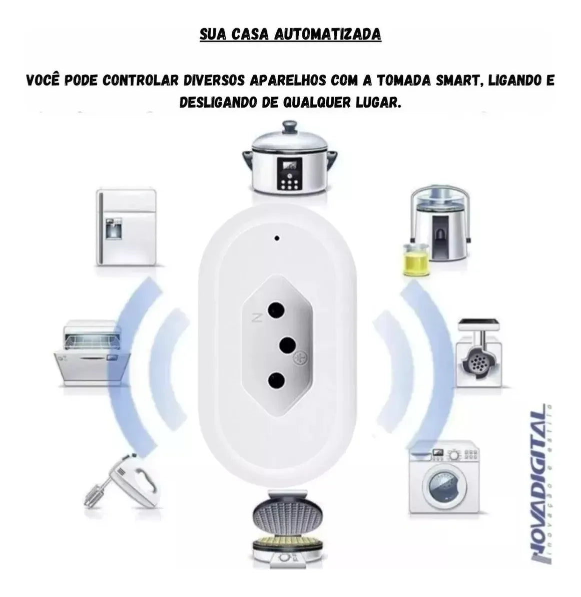 Kit 4 Tomada Inteligente Wifi Liga E Desliga 10a Alexa Home