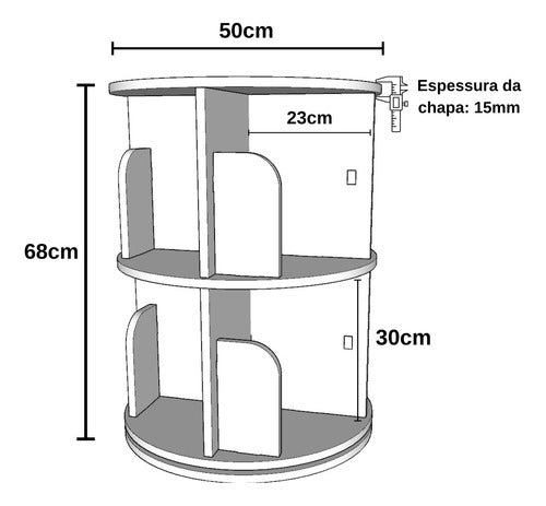 Estante Prateleira Giratória Livro Brinquedo E Infantil