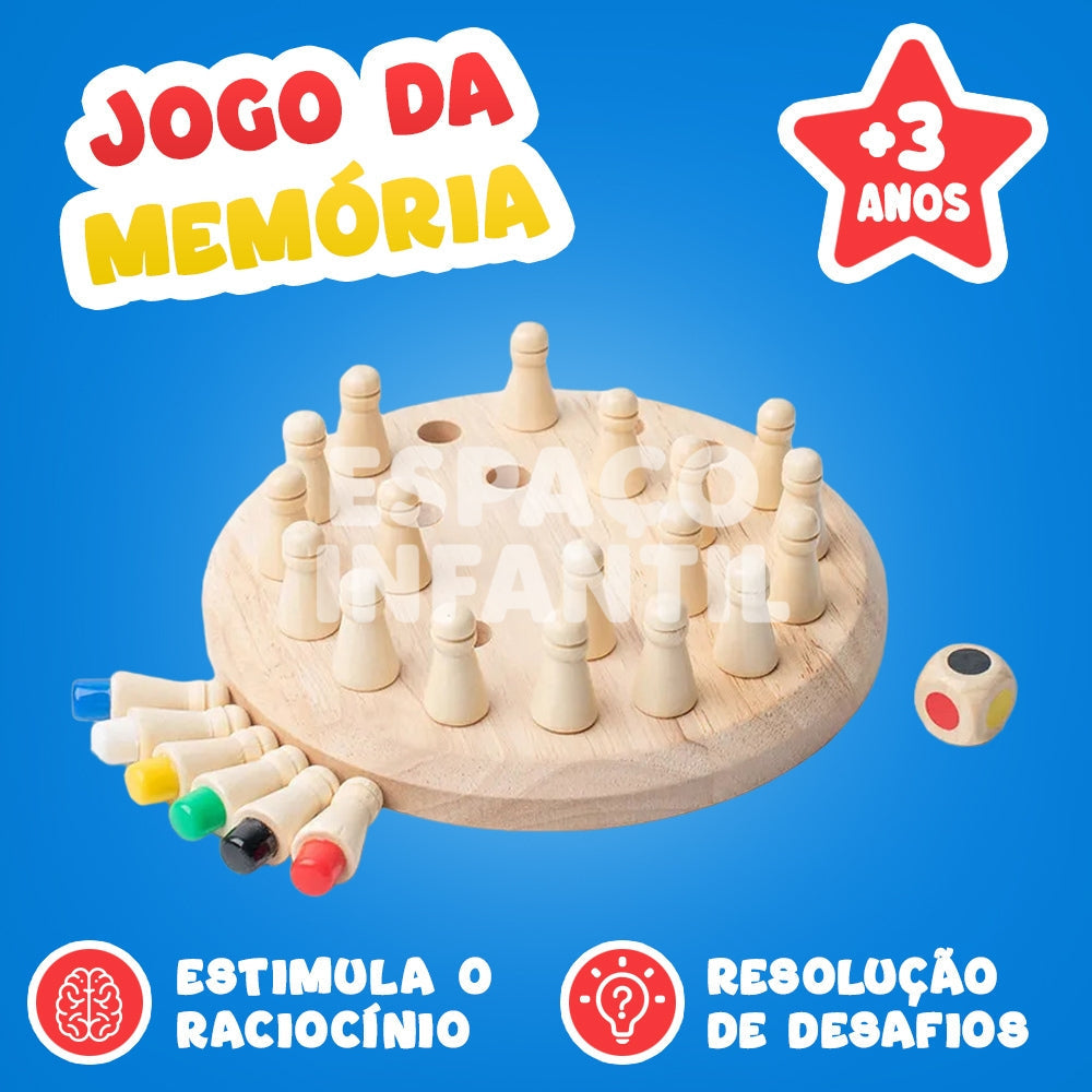 Jogo de Memória em Madeira - Montessori Brinquedos