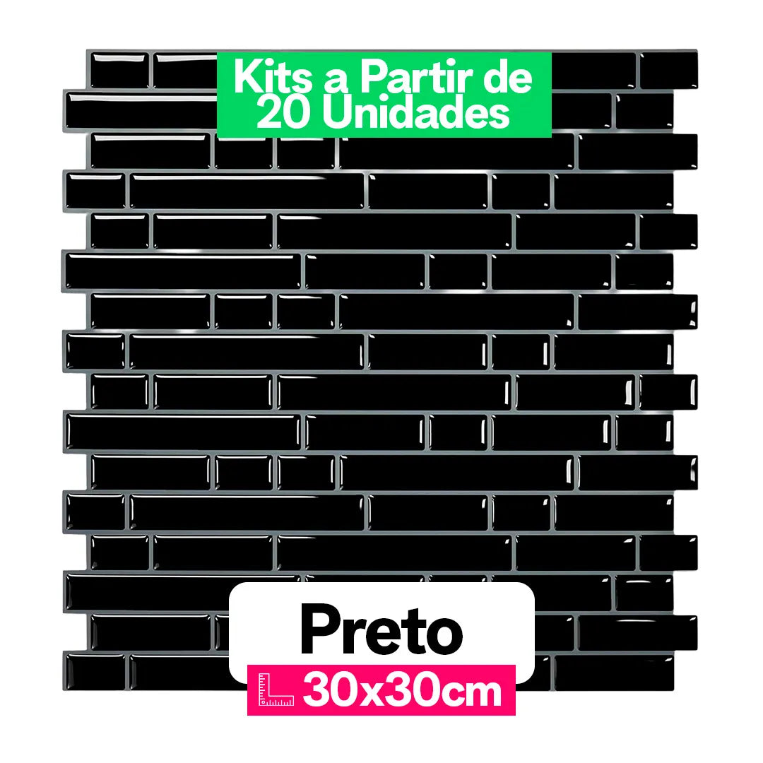 Kit Folhas de Azulejo Autocolante 30x30cm | Linha Premium | DIY