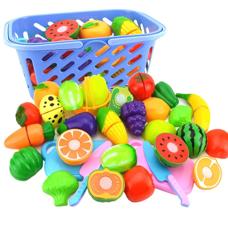 Conjunto de Frutas e Legumes Brinquedo Educativo Infantil