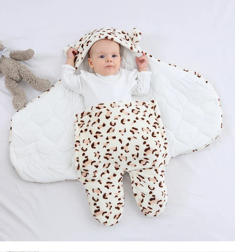 Saco de Dormir do Bebê Ursinho Estampado e Acolchoado