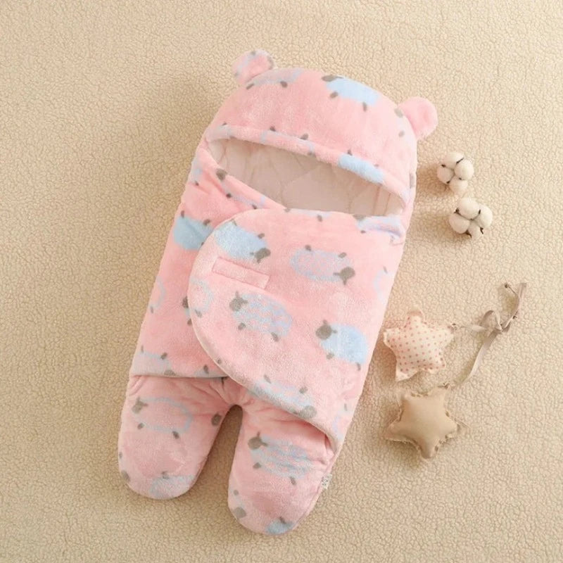 Saco de Dormir do Bebê Ursinho Estampado e Acolchoado