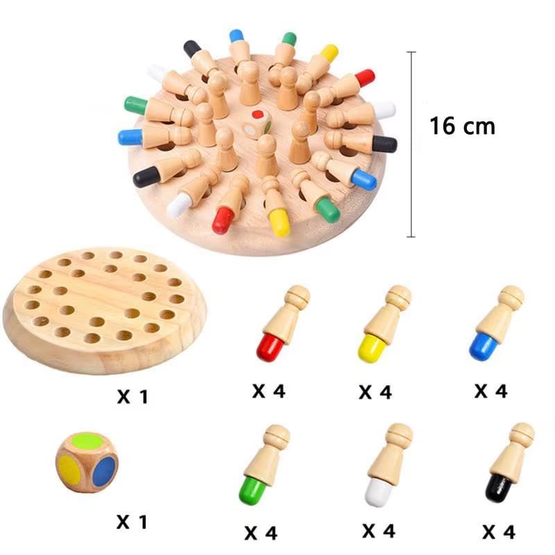 Jogo de Memória em Madeira - Montessori Brinquedos