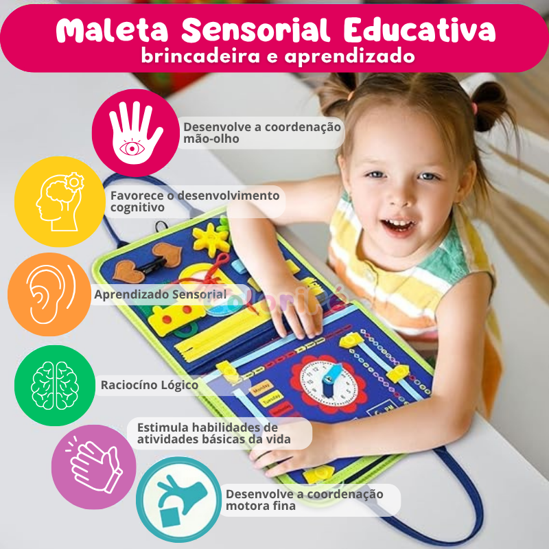 Maleta Sensorial e Educativa Infantil | Brincadeira e Aprendizado