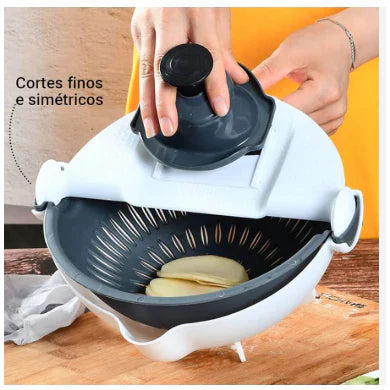 Multi Processador de Legumes 9 Em 1 Ralador Escorredor