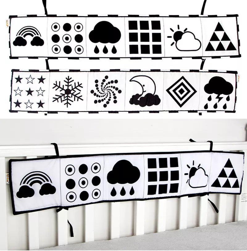 Livro De Pano Preto E Branco De Alto Contraste Para Bebês