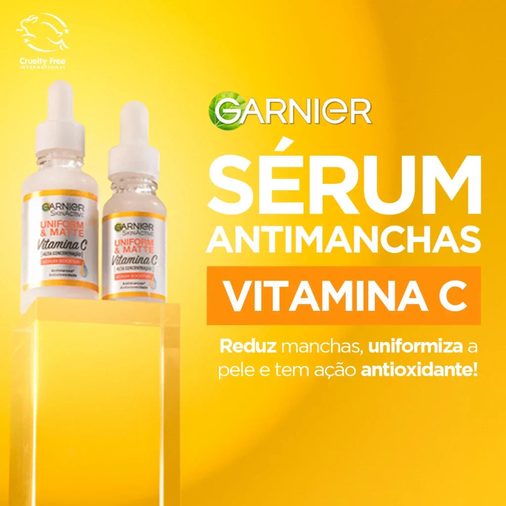 Sérum Facial Antimarcas Garnier Uniform & Matte Vitamina C, 15ml
