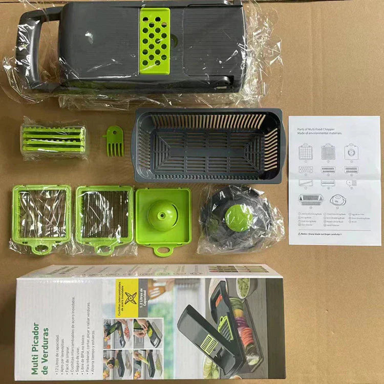 Profissional Multiuso Cozinha Slicer Aço Inox 14 em 1