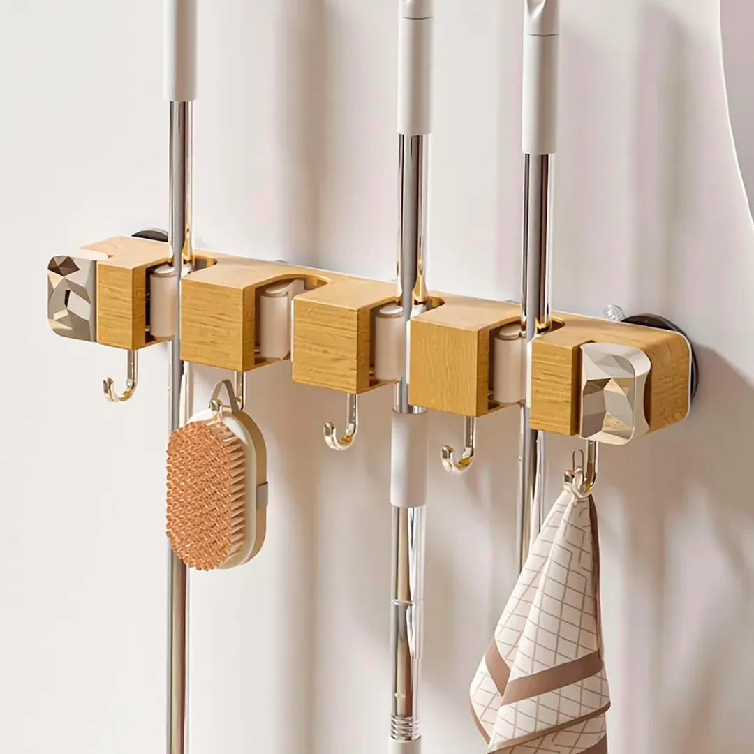 Suporte de Vassouras e Esfregões com Ventosa | Bydoll Elegance | Pague 2 e Leve 3