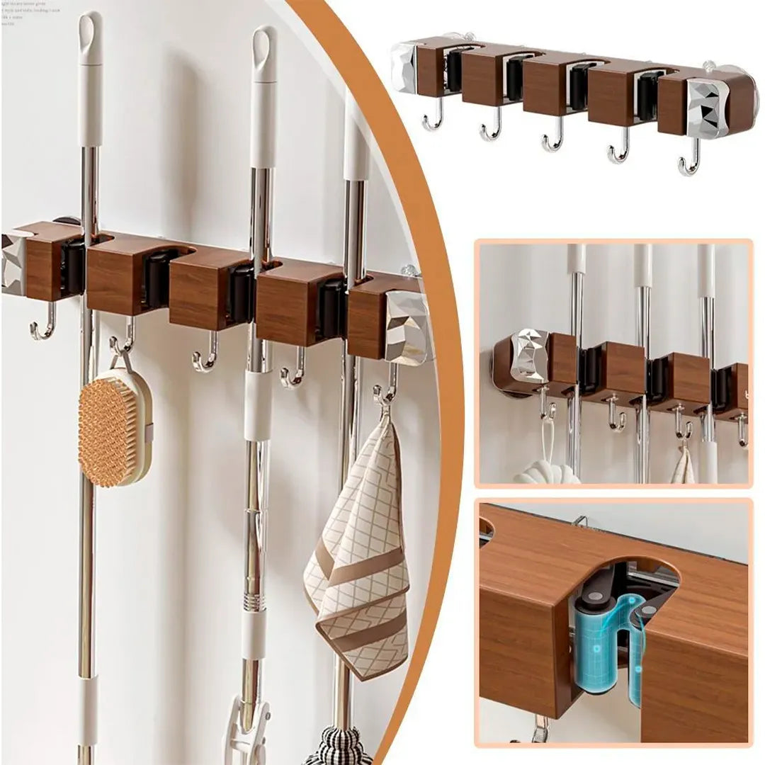 Suporte de Vassouras e Esfregões com Ventosa | Bydoll Elegance | Pague 2 e Leve 3