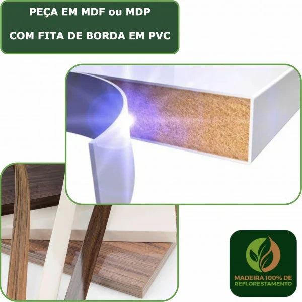 Armario Despensa Branco/Freijo Projemob