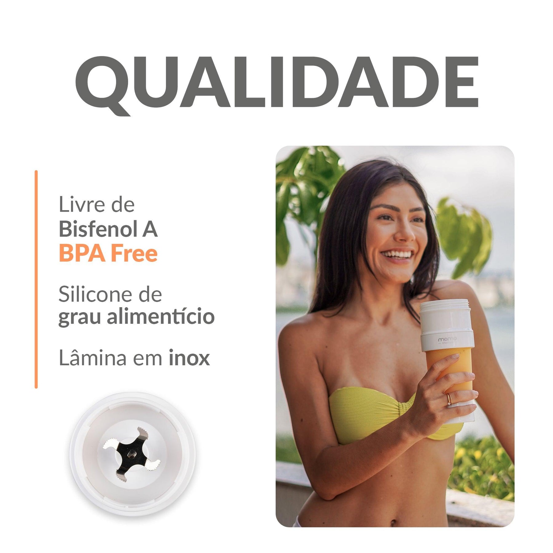 Blender Retrátil, liquidificador portátil | Loja Momo