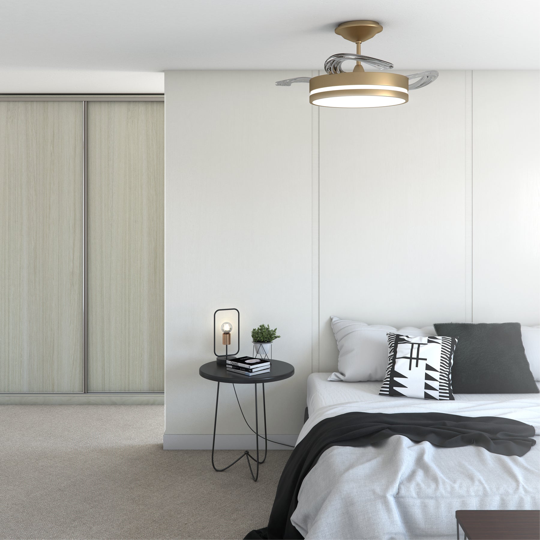 Ventilador de Teto com Controle Remoto Retrátil 3 Pás Bivolt Aliseu