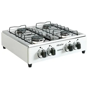 Fogão Cooktop De Mesa Portátil A Gás 4 Bocas Braslar Bivolt