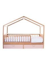 Cama Casinha Saída Lateral com Gavetões Rosa