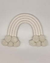 Arco íris Branco Pompom