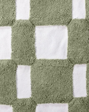 Tapete Lavável de Algodão Chess Azeitona