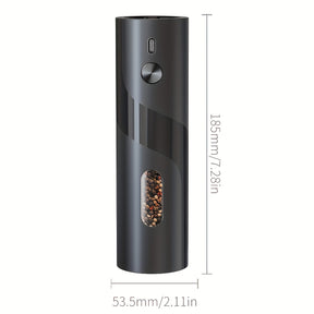 One-Pack and Two-Pack Electric Rechargeable Pepper Grinder Set with Top-Fill Automatic Grinder, Adjustable Coarseness, Large Capacity Easy Load, LED Light for Home Kitchen