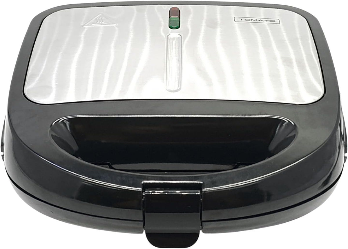 Sanduicheira e Grill Elétrica Antiaderente Preto 3 em 1 850W Compacta e Versátil