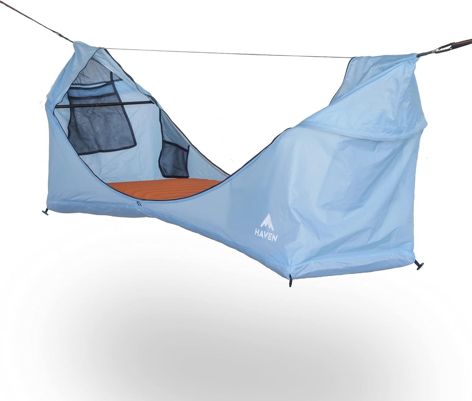 Haven Tents Barraca de rede plana - barraca impermeável e rede de acampamento com rede mosquiteira - inclui almofada isolada e mosca de chuva - barraca Haven, refúgio GG, safári