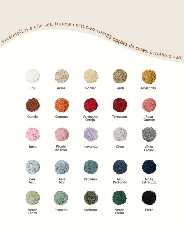 Tapete Lavável de Algodão Listra Azul com Pompom