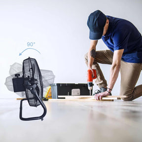 🌞 Ventilador Oscilante Solar Recarregável 16”