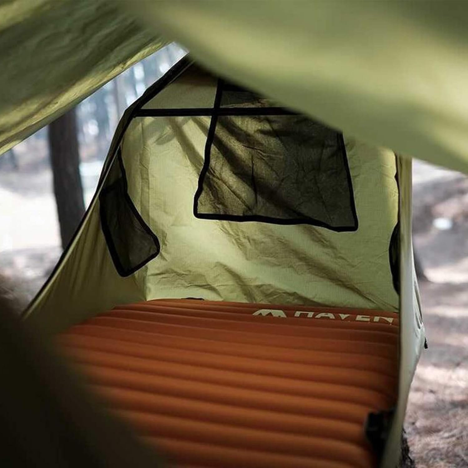 Haven Tents Barraca de rede plana - barraca impermeável e rede de acampamento com rede mosquiteira - inclui almofada isolada e mosca de chuva - barraca Haven, refúgio GG, safári