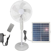 🌞 Ventilador Oscilante Solar Recarregável 16”