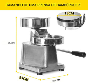 Prensa de Hambúrguer Comercial
