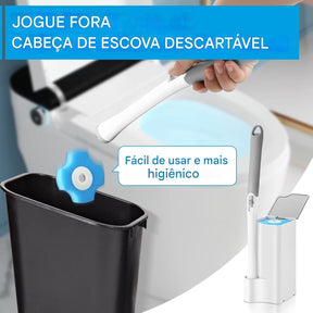 Escova de Vaso Sanitário Descartável com 40 Refis e Suportes Cheiro (Oceano + Lavanda)