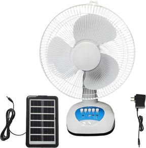 🌞 Ventilador Oscilante Solar Recarregável 16”