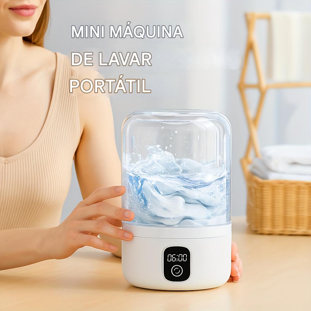 Mini máquina de lavar portátil recarregável USB - (Lavagem de roupas intimas e panos pequenos)