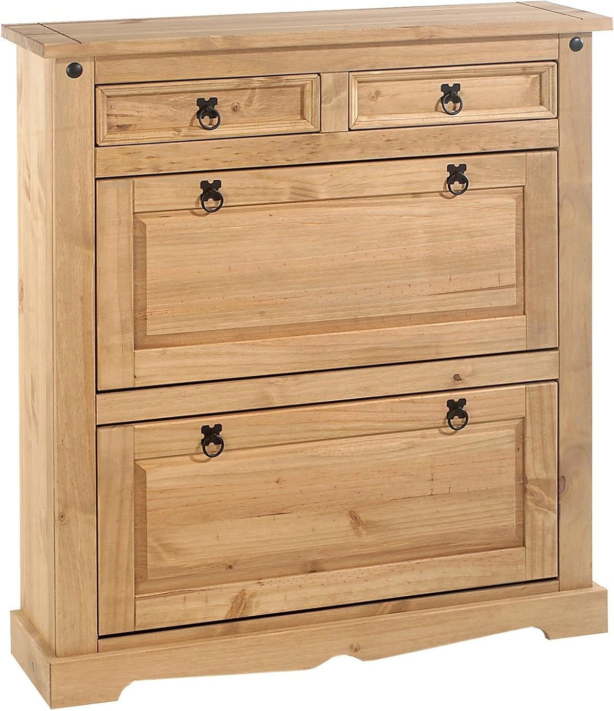 IDIMEX Sapateira Madeira 2 Portas Basculantes 2 Gavetas 16 Pares