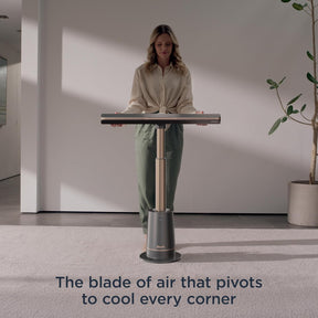 Shark Ventilador TurboBlade — Ventilador de torre sem lâmina ultra personalizável, gira, oscila 180°, circula e propulsiona o ar, 10 níveis de ruído + 10 velocidades, fácil de limpar, pomba, TF202SWH