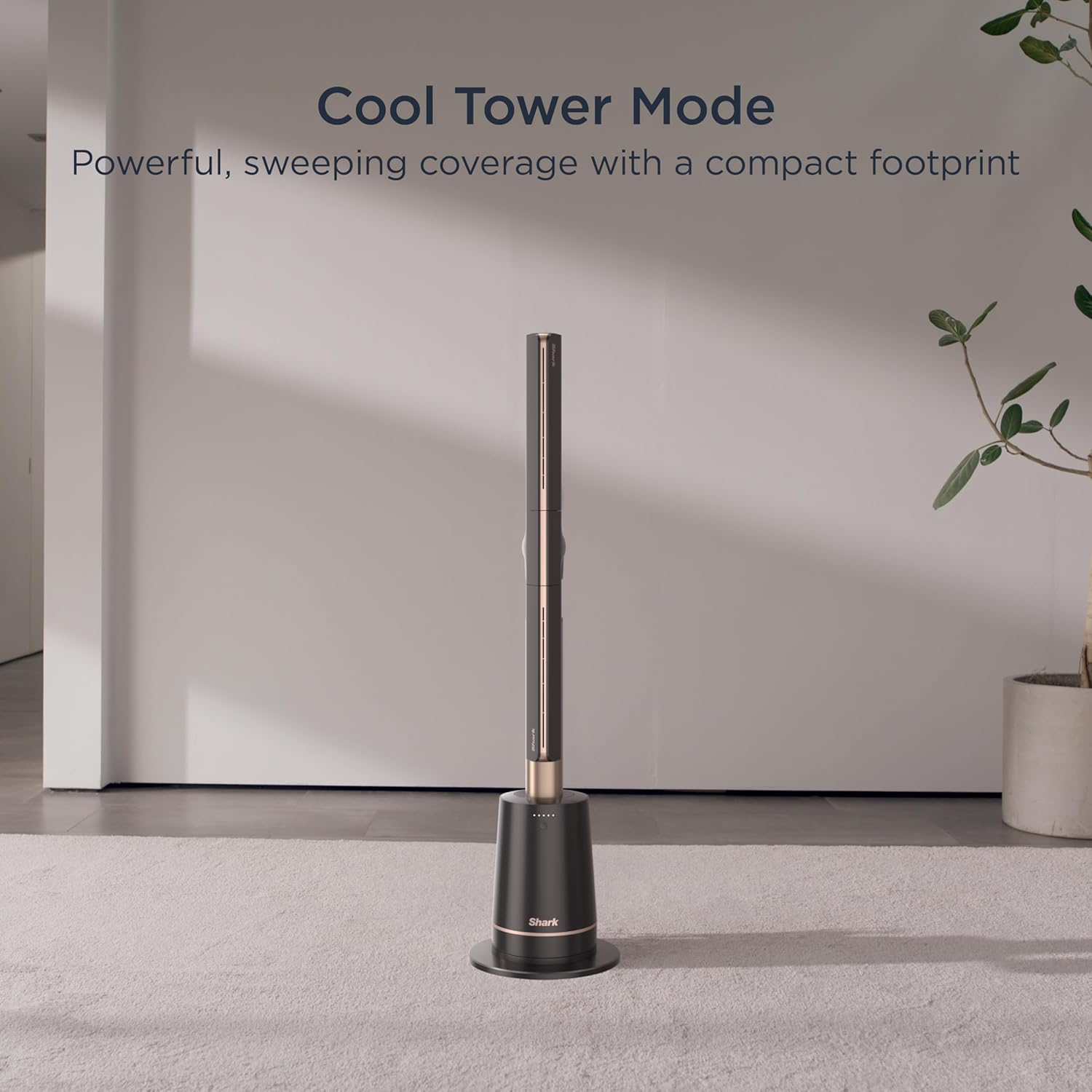 Shark Ventilador TurboBlade — Ventilador de torre sem lâmina ultra personalizável, gira, oscila 180°, circula e propulsiona o ar, 10 níveis de ruído + 10 velocidades, fácil de limpar, pomba, TF202SWH